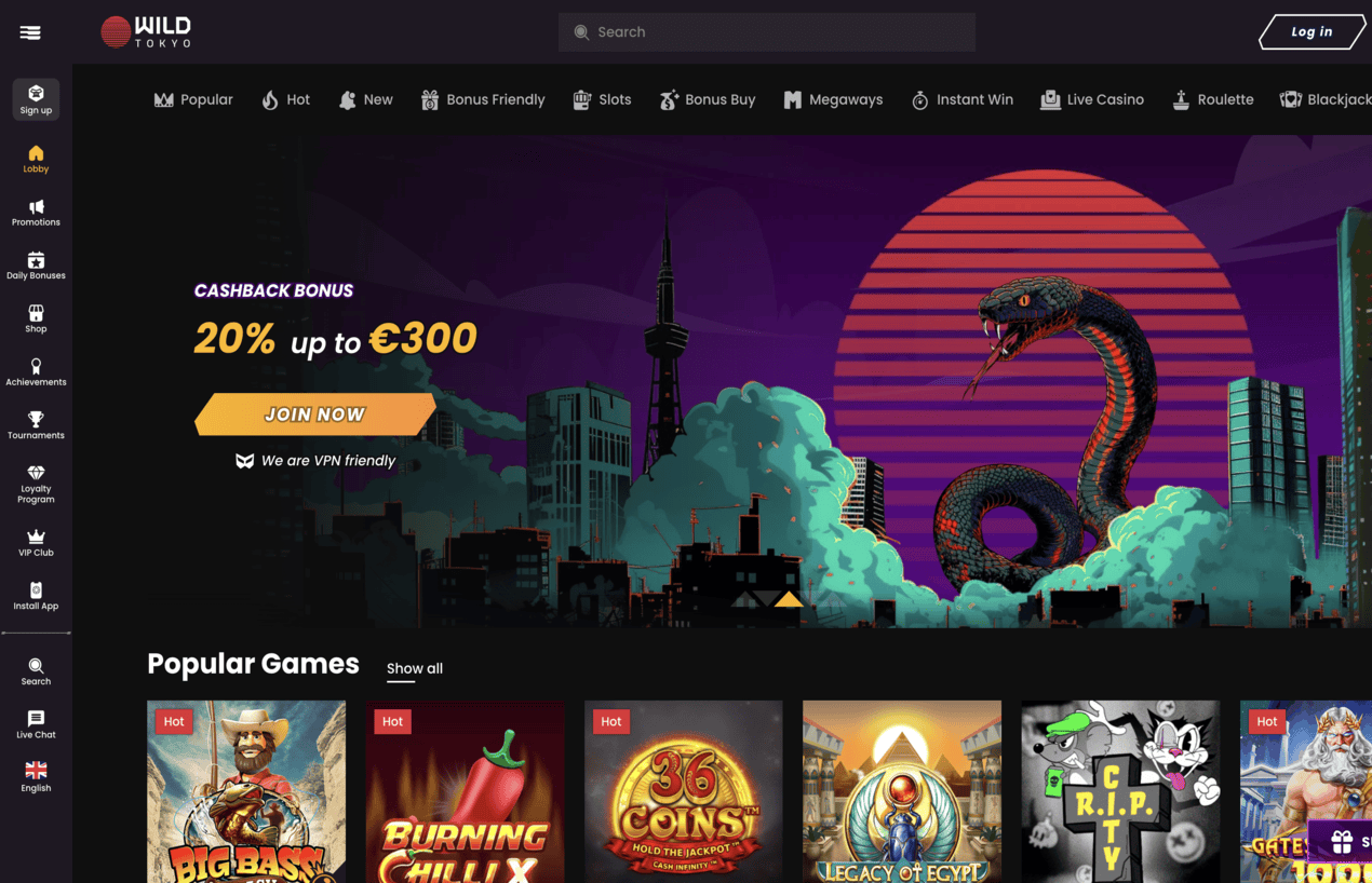 Slotboys Casino website screen